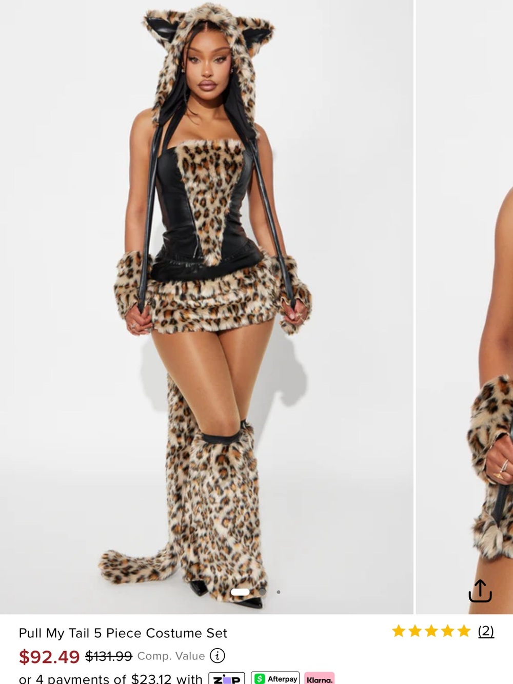 Sexy furry leopard costume